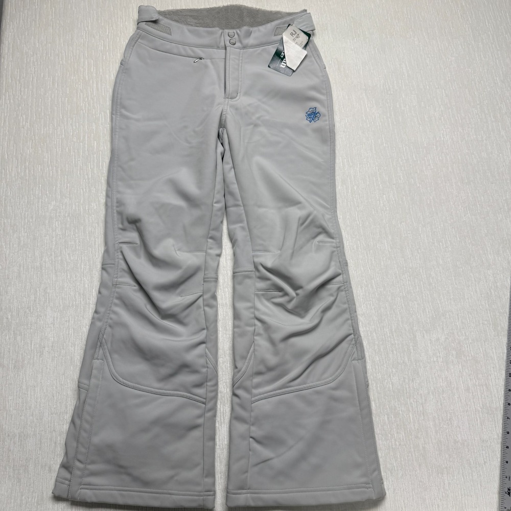 L.L. Bean Mountain Laurel Soft Shell Snow Pants Womens XL Silver Moon Ski Fur